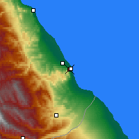 Nearby Forecast Locations - Derbent - mapa