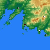 Nearby Forecast Locations - Fokino - mapa