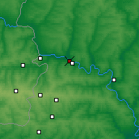 Nearby Forecast Locations - Kamieńsk Szachtyński - mapa