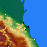 Nearby Forecast Locations - Machaczkała - mapa