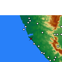 Nearby Forecast Locations - Kollam - mapa