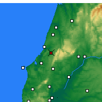Nearby Forecast Locations - Alcobaça - mapa