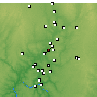 Nearby Forecast Locations - Franklin - mapa