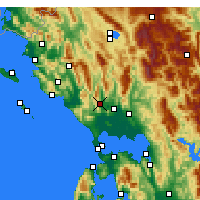 Nearby Forecast Locations - Thesprotiko - mapa