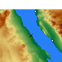 Nearby Forecast Locations - Ras Gharib - mapa