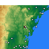 Nearby Forecast Locations - Central Coast - mapa