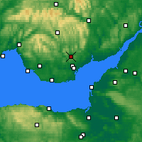 Nearby Forecast Locations - Caerphilly - mapa