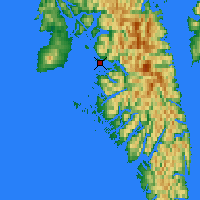 Nearby Forecast Locations - Sitka - mapa