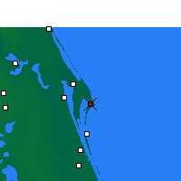 Nearby Forecast Locations - Cocoa Beach - mapa