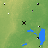 Nearby Forecast Locations - Waupaca - mapa