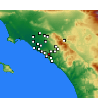 Nearby Forecast Locations - Aliso Viejo - mapa