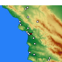 Nearby Forecast Locations - Arroyo Grande - mapa