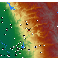 Nearby Forecast Locations - Colfax - mapa