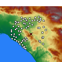 Nearby Forecast Locations - Corona - mapa