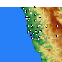 Nearby Forecast Locations - Coronado - mapa