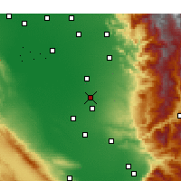 Nearby Forecast Locations - Delano - mapa