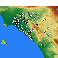 Nearby Forecast Locations - Laguna Hills - mapa