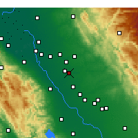 Nearby Forecast Locations - Modesto - mapa