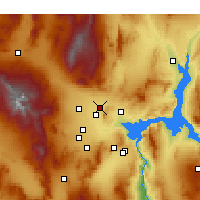 Nearby Forecast Locations - Nellis Air Force Base - mapa