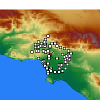 Nearby Forecast Locations - North Hollywood - mapa