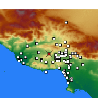 Nearby Forecast Locations - Simi Valley - mapa