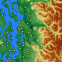 Nearby Forecast Locations - Snohomish - mapa