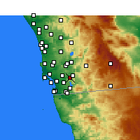 Nearby Forecast Locations - Spring Valley - mapa