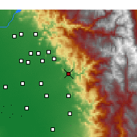 Nearby Forecast Locations - Woodlake - mapa