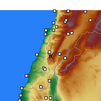 Nearby Forecast Locations - Dżazzin - mapa