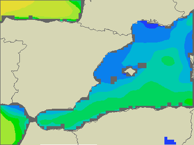Baleary - wysokości fali morskiej - czw., 28.09. 08:00 CEST