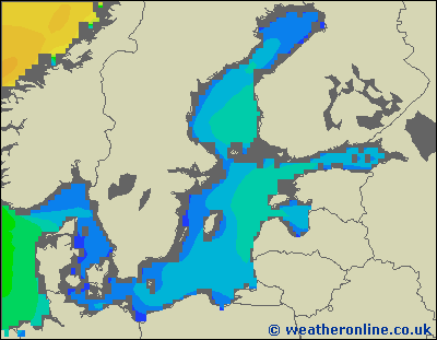 Morze Bałtyckie S - wysokości fali morskiej - wto., 19.12. 07:00 CET