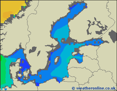 Morze Bałtyckie S - wysokości fali morskiej - wto., 19.12. 13:00 CET
