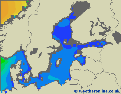 Morze Bałtyckie SE - wysokości fali morskiej - śro., 21.02. 01:00 CET