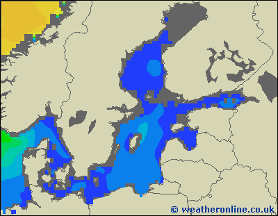 Morze Bałtyckie SE - wysokości fali morskiej - czw., 22.02. 01:00 CET