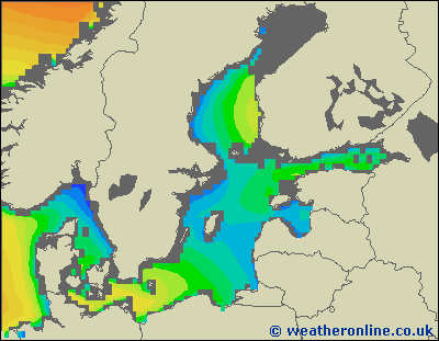 Morze Bałtyckie S - wysokości fali morskiej - nie., 18.03. 07:00 CET