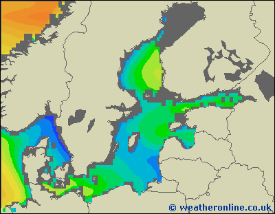 Morze Bałtyckie S - wysokości fali morskiej - nie., 18.03. 13:00 CET