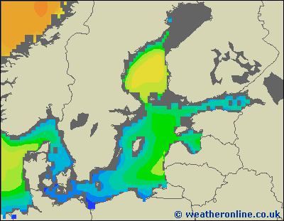 Morze Bałtyckie S - wysokości fali morskiej - wto., 20.03. 01:00 CET