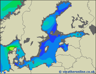 Morze Bałtyckie S - wysokości fali morskiej - pt., 20.07. 14:00 CEST