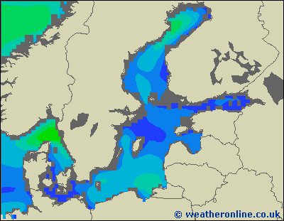 Morze Bałtyckie S - wysokości fali morskiej - so., 21.07. 08:00 CEST