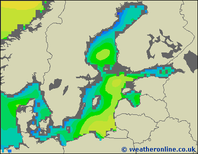 Morze Bałtyckie SE - wysokości fali morskiej - wto., 21.08. 02:00 CEST