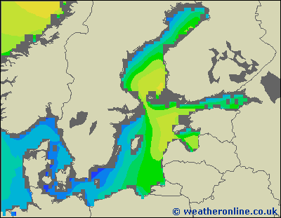 Morze Bałtyckie SE - wysokości fali morskiej - wto., 21.08. 14:00 CEST