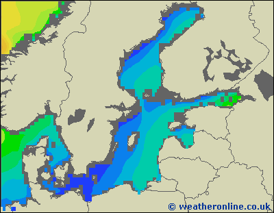 Morze Bałtyckie SE - wysokości fali morskiej - śro., 22.08. 08:00 CEST