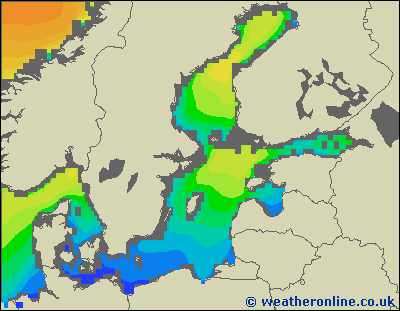 Morze Bałtyckie SE - wysokości fali morskiej - śro., 22.08. 20:00 CEST