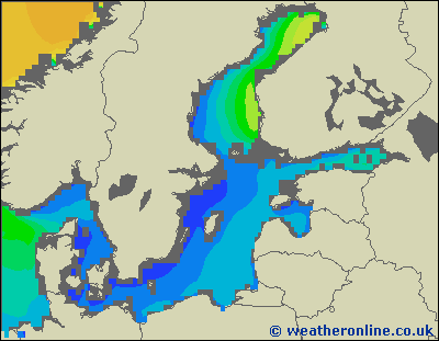 Morze Bałtyckie S - wysokości fali morskiej - pt., 19.10. 08:00 CEST