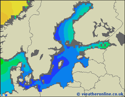 Morze Bałtyckie S - wysokości fali morskiej - pt., 19.10. 20:00 CEST