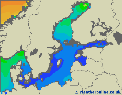 Morze Bałtyckie SE - wysokości fali morskiej - nie., 21.10. 08:00 CEST