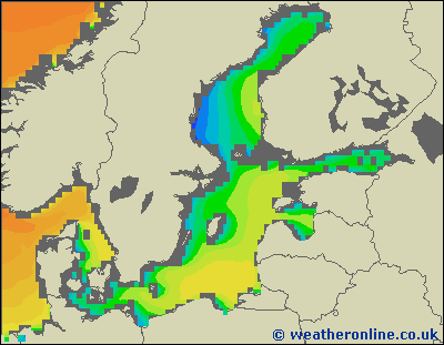 Morze Bałtyckie SE - wysokości fali morskiej - wto., 23.10. 02:00 CEST