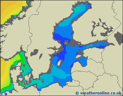Morze Bałtyckie SE - wysokości fali morskiej - śro., 19.12. 07:00 CET