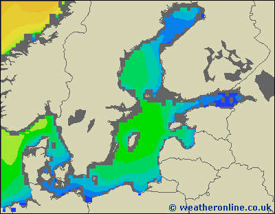 Morze Bałtyckie SE - wysokości fali morskiej - czw., 20.12. 07:00 CET