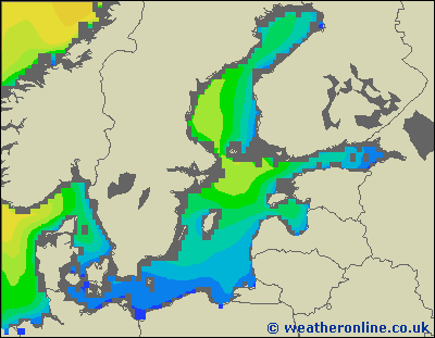 Morze Bałtyckie SE - wysokości fali morskiej - pt., 21.12. 01:00 CET